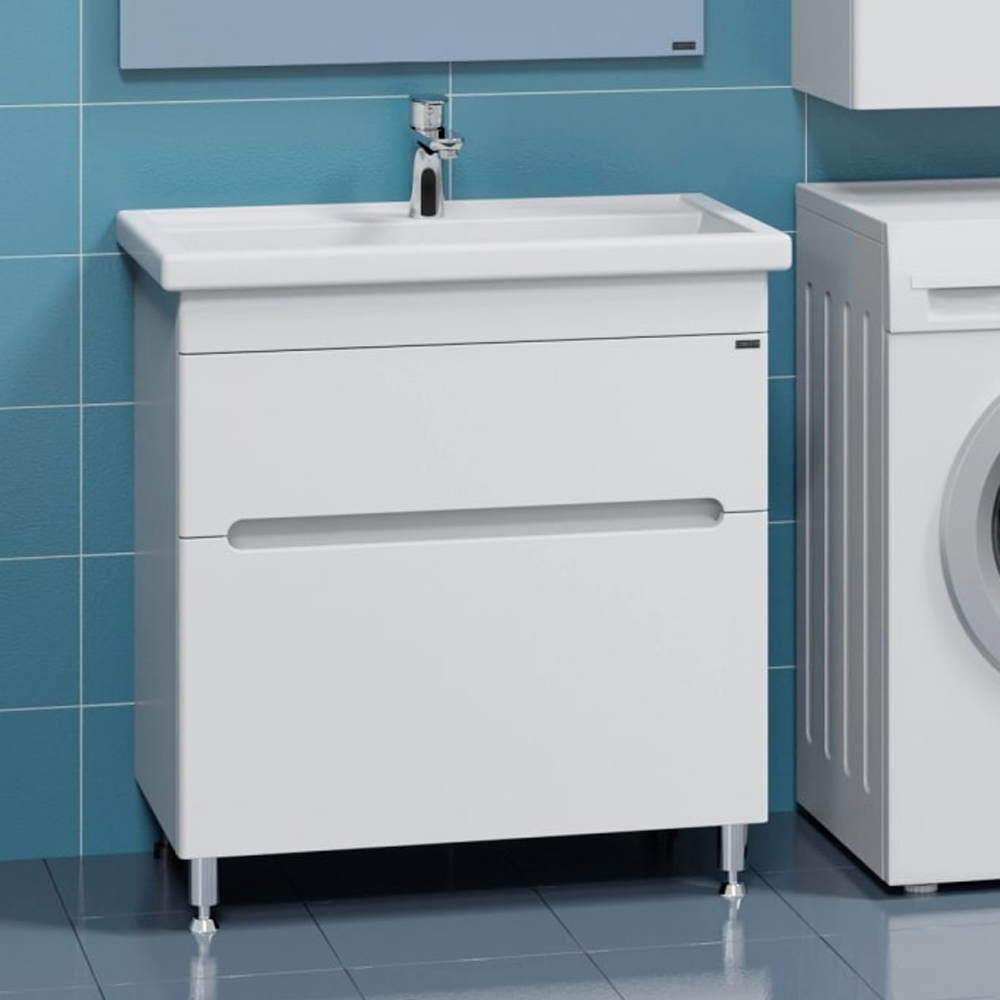 Тумба под раковину Санта Лондон 80 напольная, с ящиками, цвет белый
