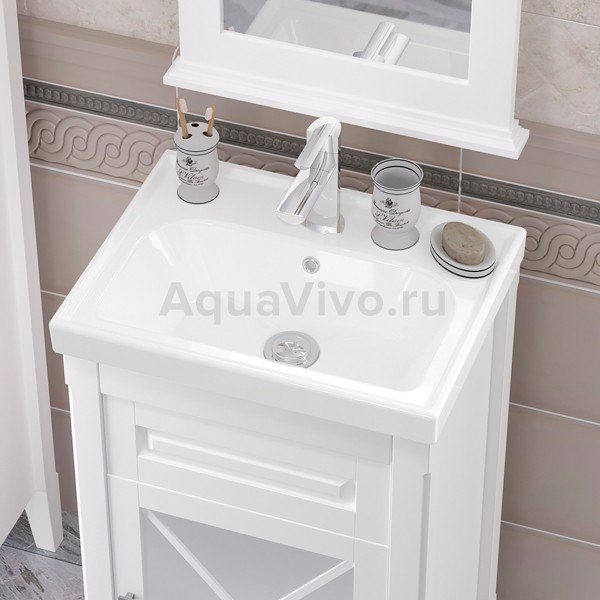 Мебель для ванной Опадирис Палермо 50 правая, цвет белый матовый