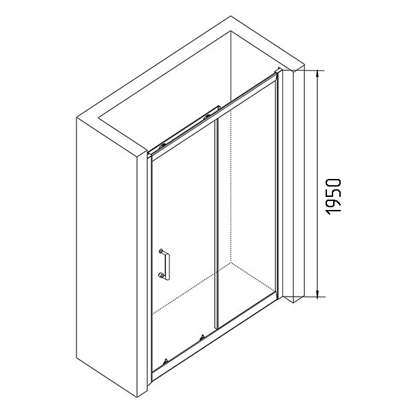 Душевая дверь RGW Passage PA-14 150x195, стекло прозрачное, профиль хром