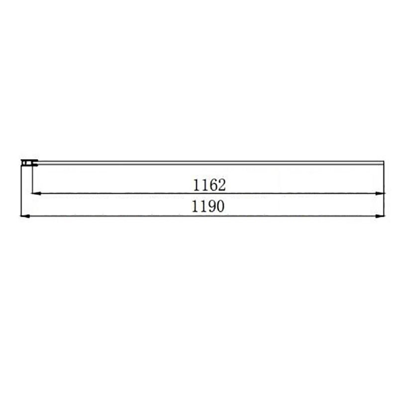 Душевая перегодка Акватек AQ WIW 12020CH 120x200, стекло прозрачное, профиль хром