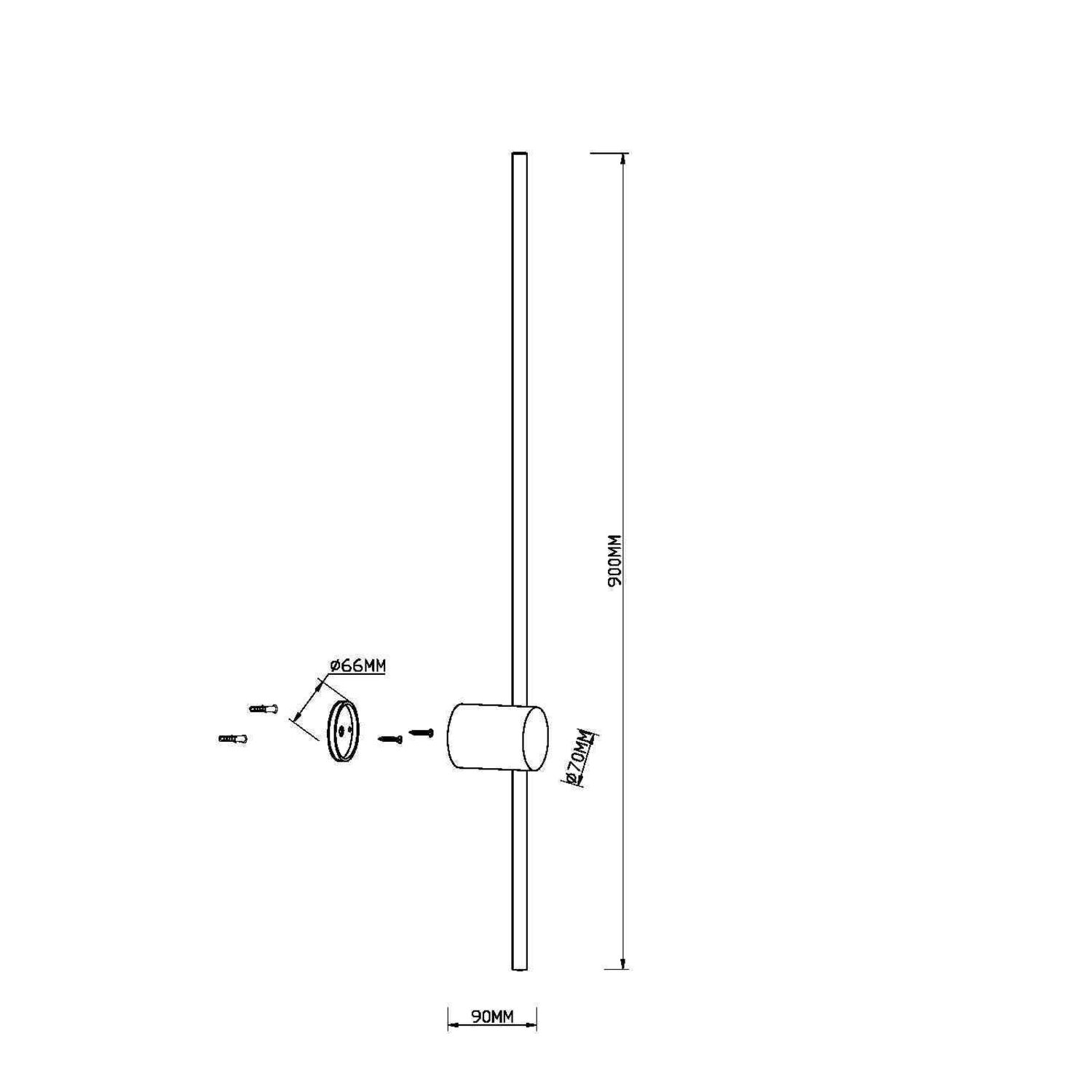 Бра Maytoni Light stick MOD237WL-L11BS3K, арматура латунь, плафон акрил белый - фото 1