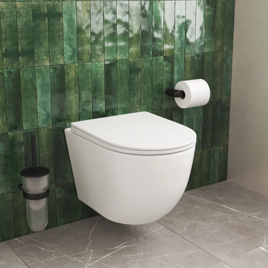 Комплект: Инсталляция Aquatek Standart 50+Кнопка 023D черная матовая+Stella XL T JK5751037 белый унитаз, смыв торнадо - фото 1