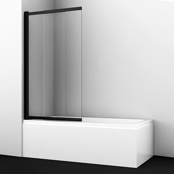 Шторка на ванну WasserKRAFT Dill 61S02-80 80x140, стекло прозрачное, профиль черный