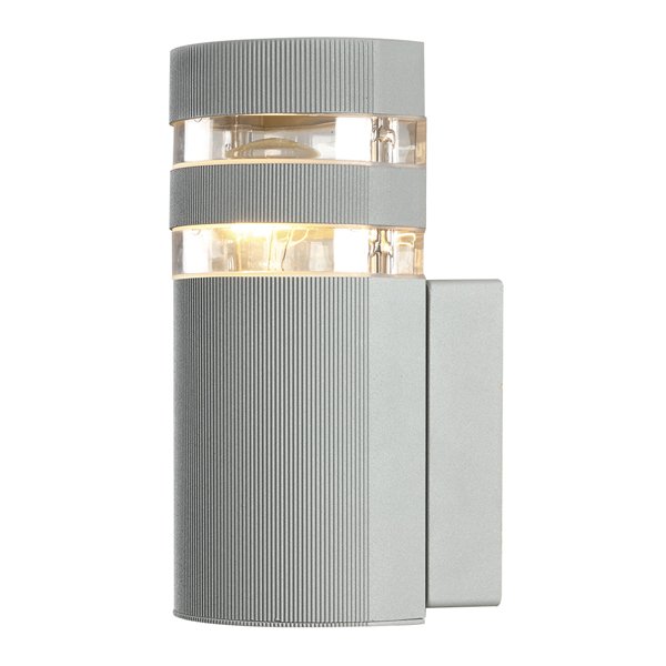 Настенный светильник Arte Lamp Metro A8162AL-1GY, арматура серая, плафон пластик / металл прозрачный / серый, 11х11 см
