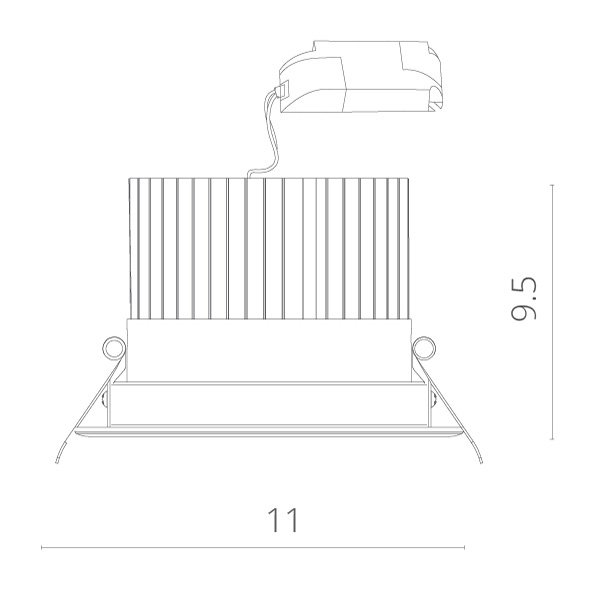 Точечный светильник Arte Lamp Apertura A3310PL-1WH, арматура белая, 11х11 см - фото 1