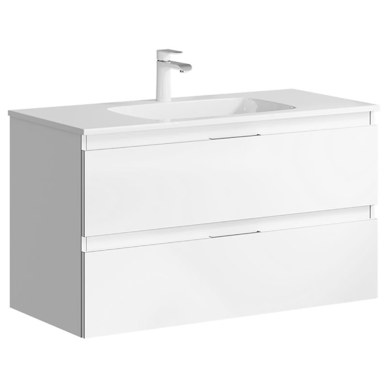 Мебель для ванной Aqwella Accent 100, с 2 ящиками, цвет белый