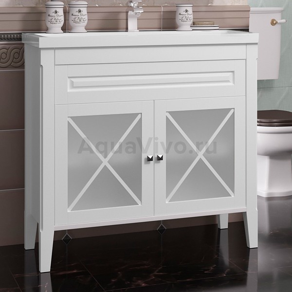 Мебель для ванной Опадирис Палермо 90, цвет белый матовый