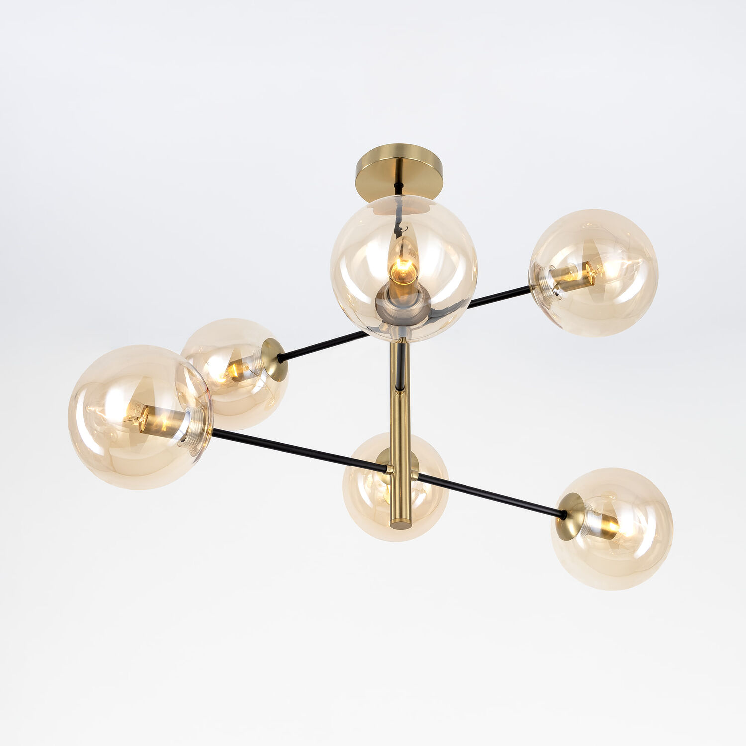 Люстра Citilux Лорен CL146263, арматура бронза, плафоны стекло шампань - фото 1