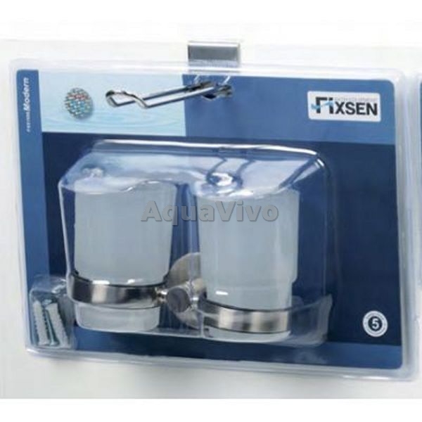 Fixsen Modern FX-51507 Двойной стакан с держателем - фото 1