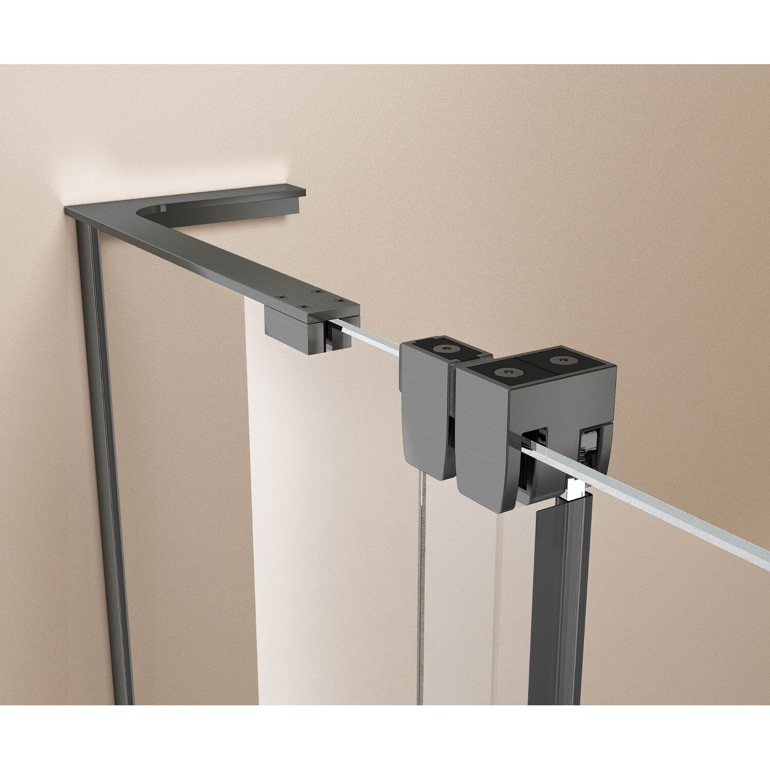 Душевая перегородка Vincea Walk-In VSW-4WSL 120x200, стекло прозрачное, профиль вороненая сталь - фото 1