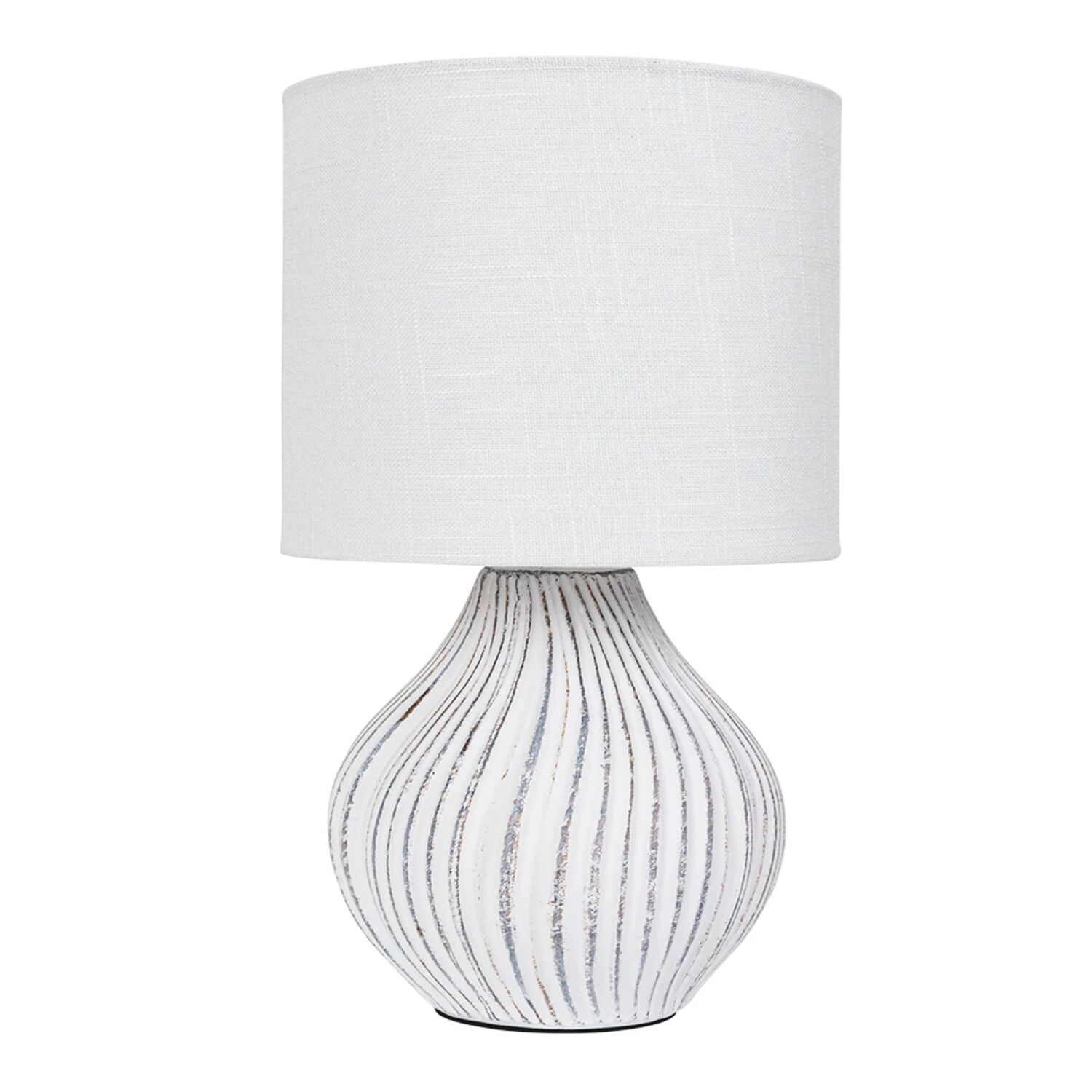Декоративная настольная лампа Arte Lamp Nusakan A5034LT-1WH, арматура белый, плафон ткань белая