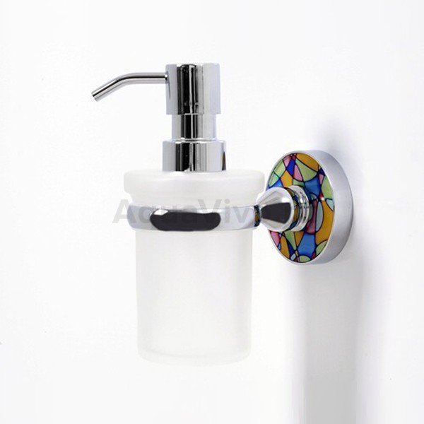 Дозатор WasserKRAFT Diemel K-2299 для жидкого мыла, цвет хром с рисунком