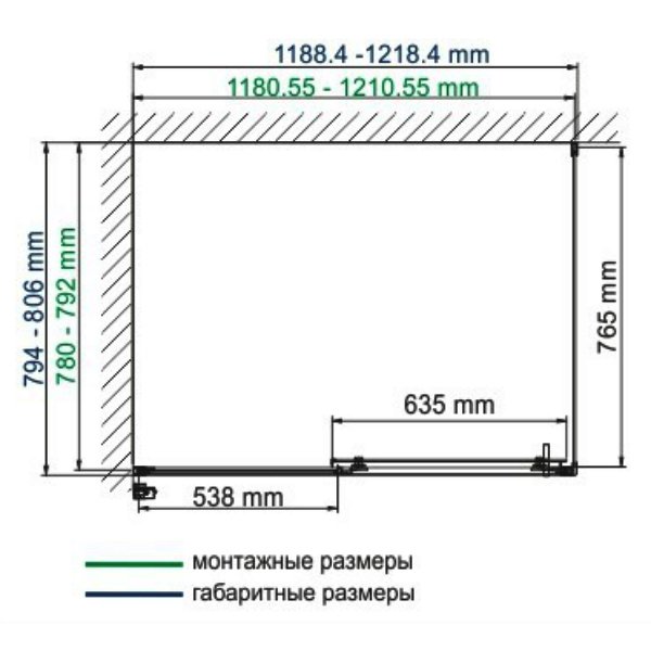 Душевой уголок WasserKRAFT Main WasserSchutz 41S06 120х80, стекло прозрачное, профиль серебристый - фото 1