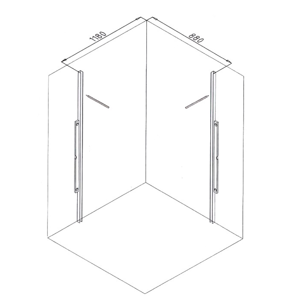 Душевой уголок CeruttiSPA Victoria 120B 120x90, стекло прозрачное, профиль черный матовый - фото 1