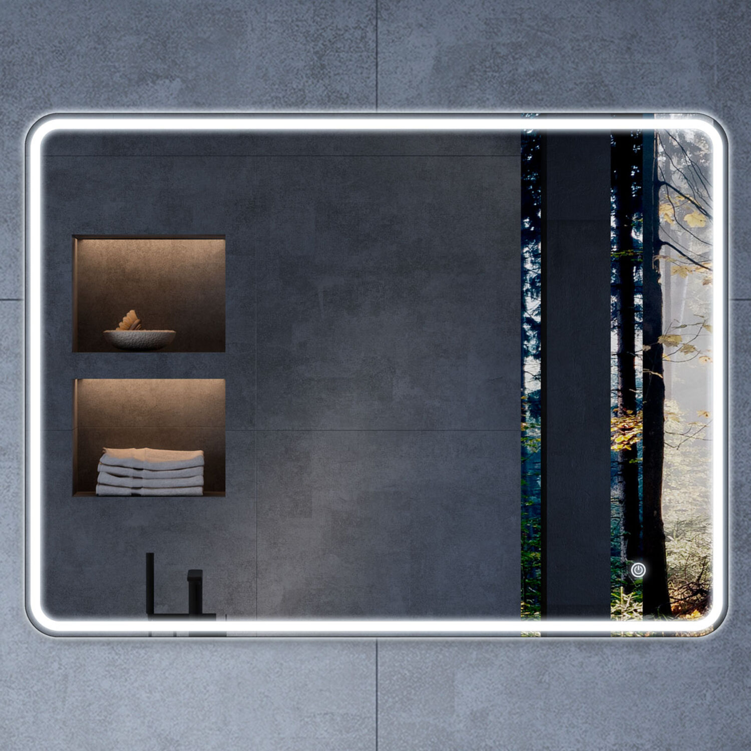 Зеркало Vincea VLM-3VC908 90х80, с подсветкой и диммером