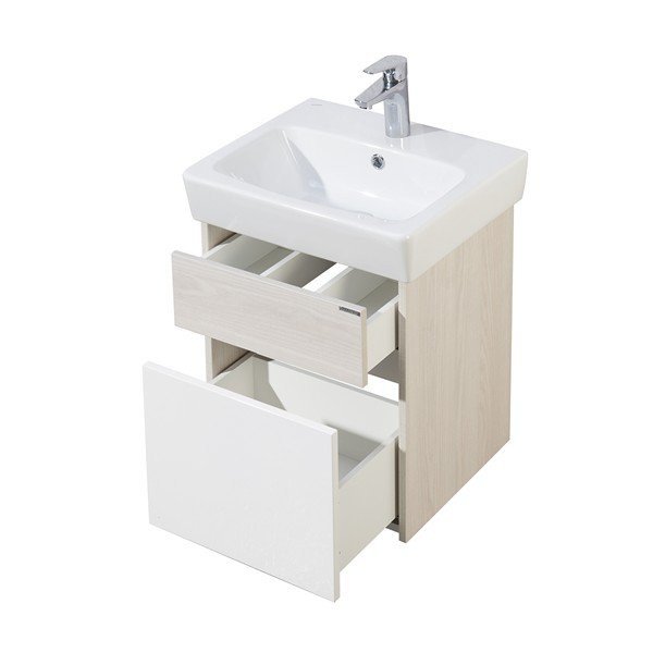 Мебель для ванной Акватон Верди Pro 50, цвет белый / ясень фабрик