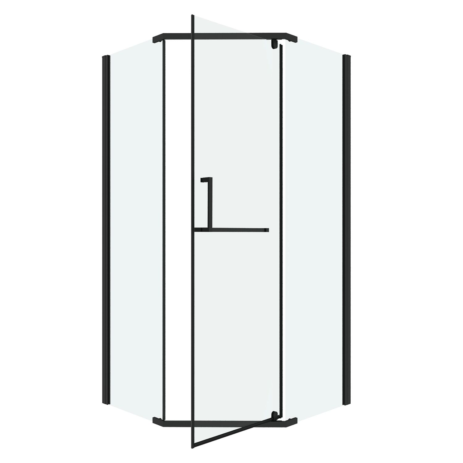Душевой уголок Grossman Pragma 302.K33.03.9090.21.00 90х90, стекло прозрачное, профиль черный матовый