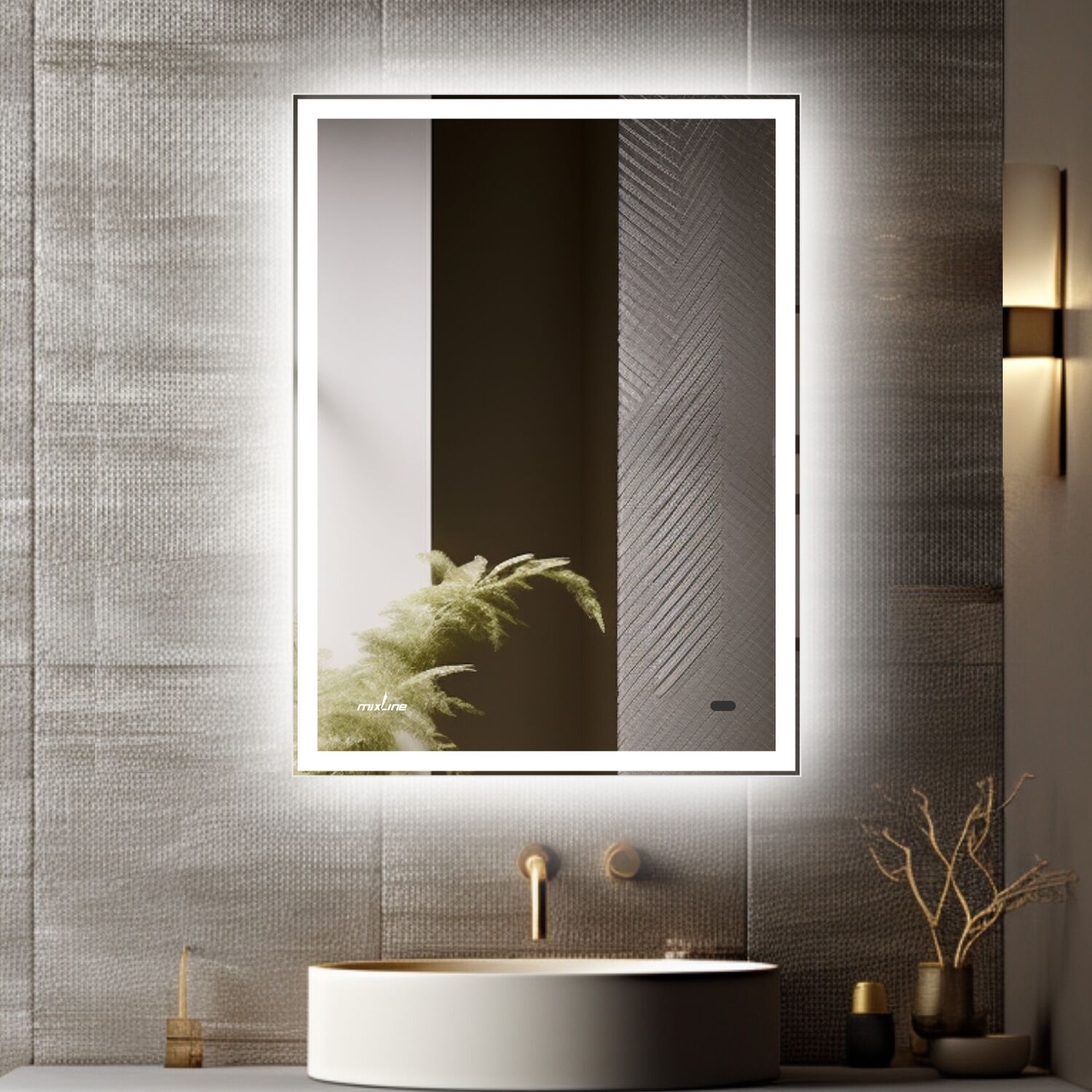 Зеркало Mixline Велес 2 60x80, с подсветкой, функцией антизапотевания - фото 1