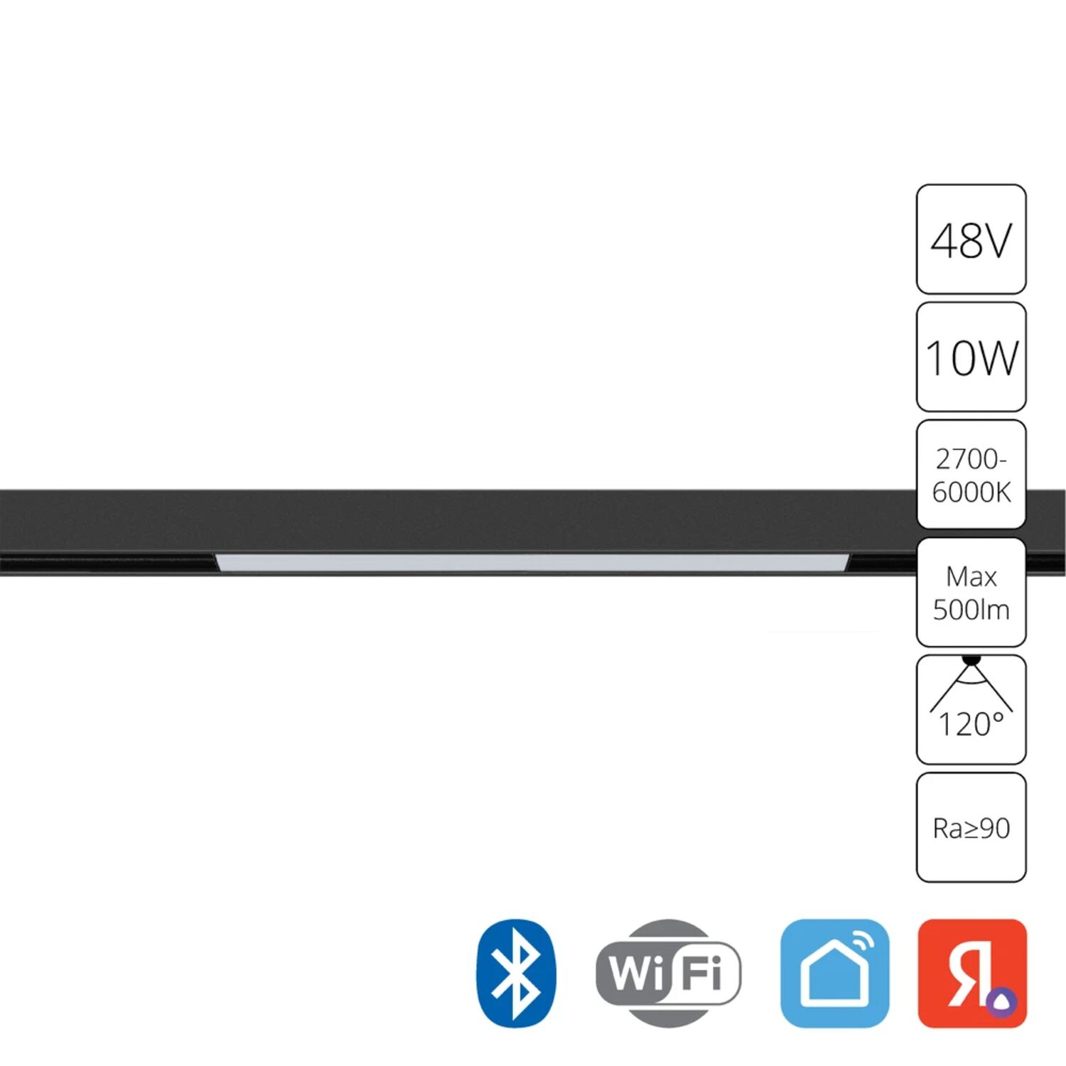 Магнитный трековый светильник Arte Lamp Linea A4692PL-1BK, арматура черная   