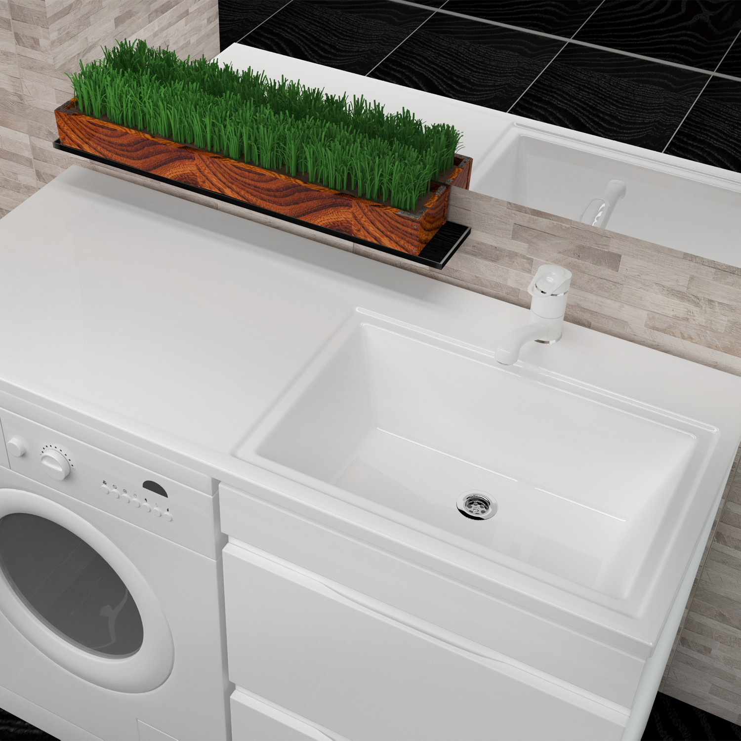 Мебель для ванной Corozo Джерси 110, с тумбой 50 см, цвет белый - фото 1