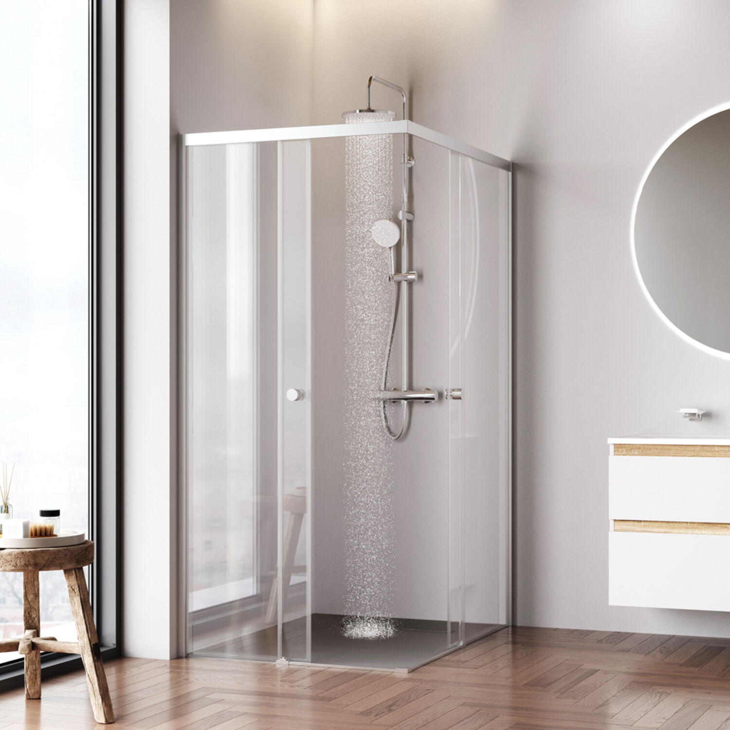 Душевой уголок AM.PM X-joy W94G-403-120290-MТ1К 120x90, стекло прозрачное, профиль хром матовый - фото 1