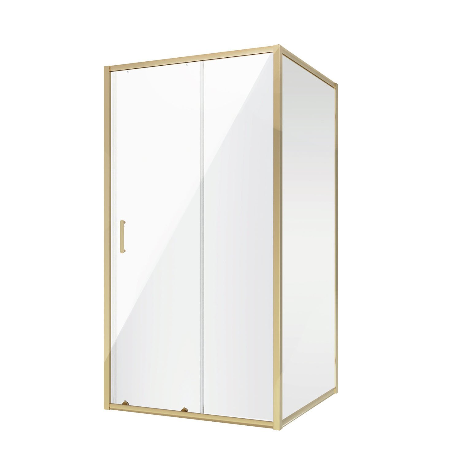 Душевой уголок Niagara Nova NG-42-9AG-A110G 90x110, стекло прозрачное, профиль холодное золото - фото 1