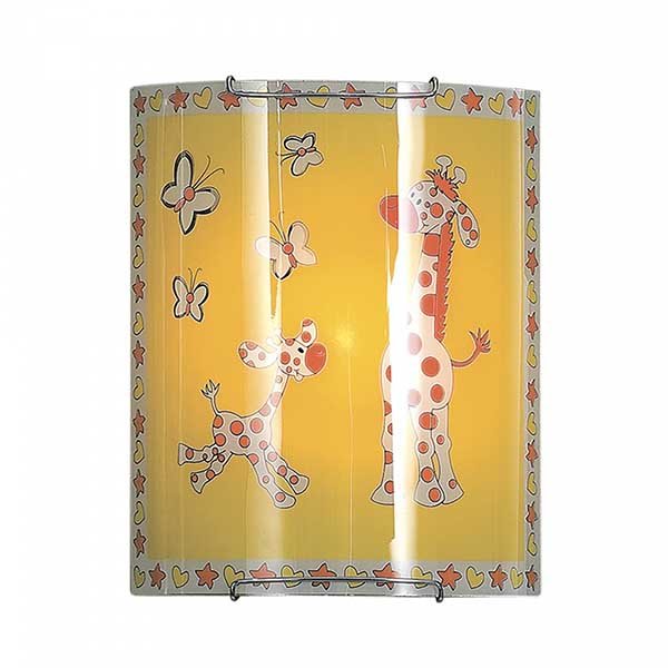 Настенный светильник Citilux 921 CL921001, арматура хром, плафон стекло желтое / разноцветное, 20х9 см