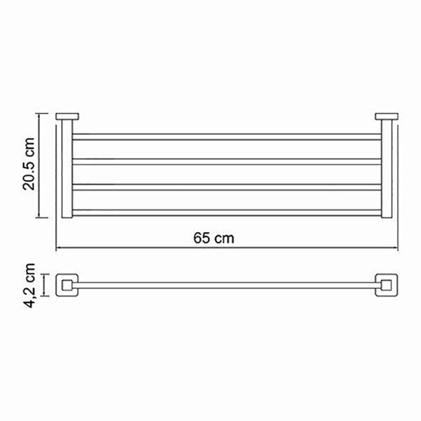 Полка WasserKRAFT Lippe K-6511, цвет хром