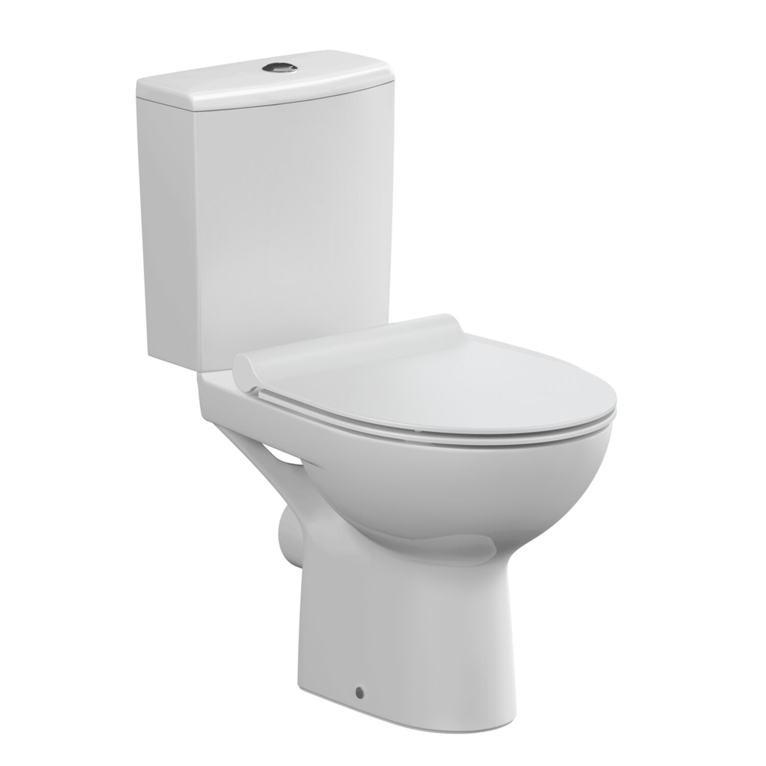 Унитаз-компакт Cersanit Nature Clean On 011 DPL EO Slim напольный, безободковый, с сиденьем микролифт, цвет белый