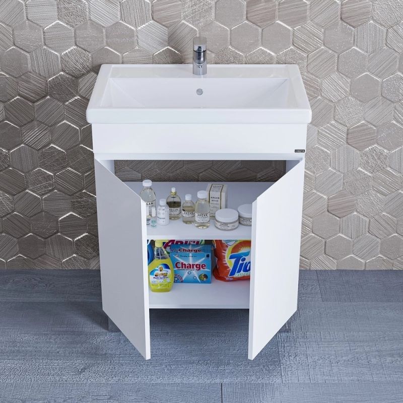 Тумба под раковину Санта Марс 70 напольная, с дверцами, цвет белый - фото 1