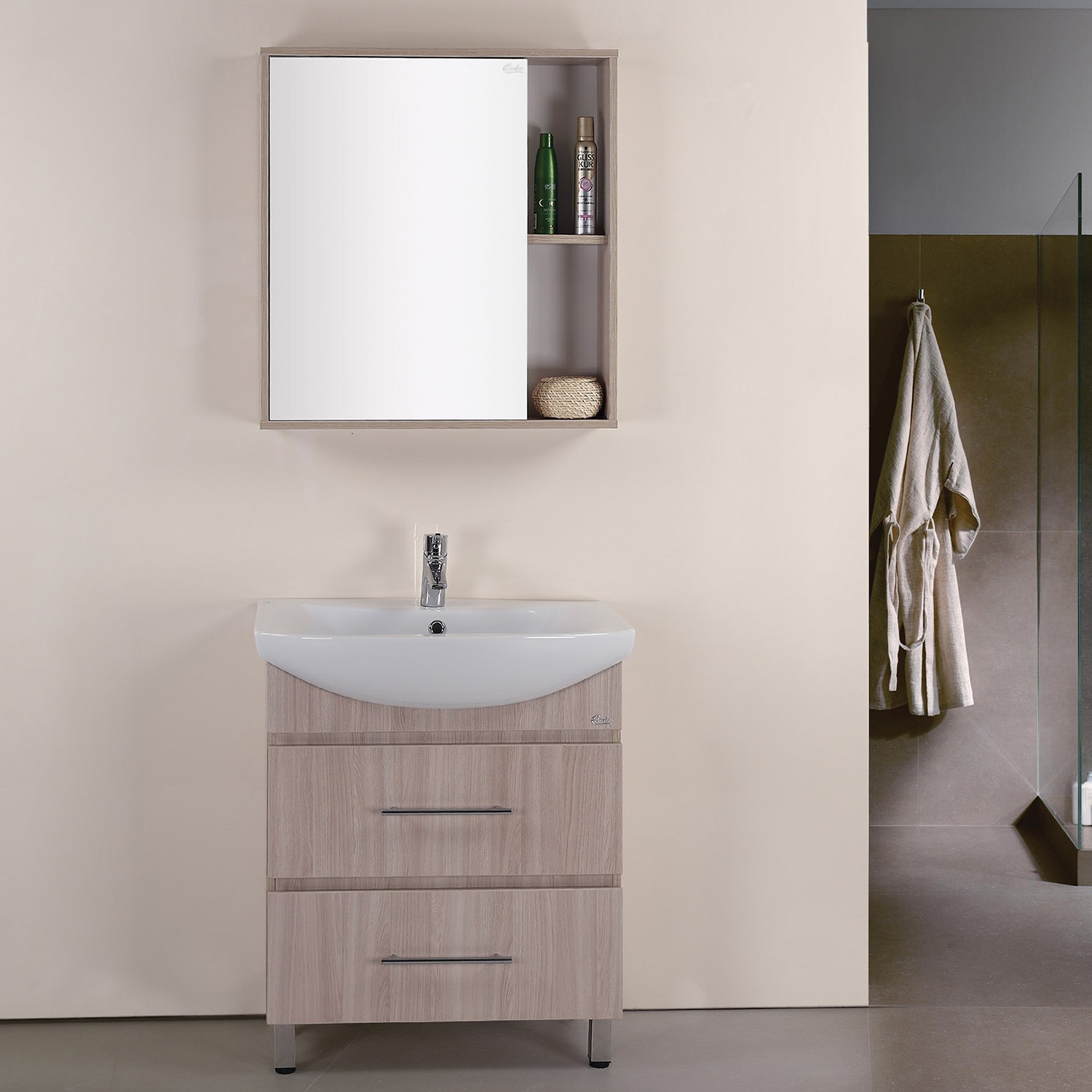 Мебель для ванной Оника Дельта 70.13, цвет ясень шимо