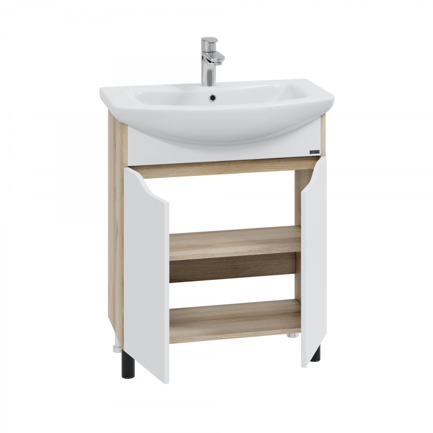 Мебель для ванной Санта Сатурн 70, напольная, цвет белый / дуб австрийский - фото 1