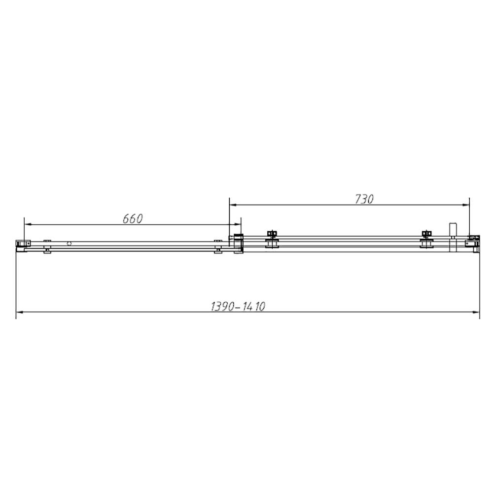 Душевая дверь Vincea Como-N VDS-4CN 140x195, стекло прозрачное, профиль черный