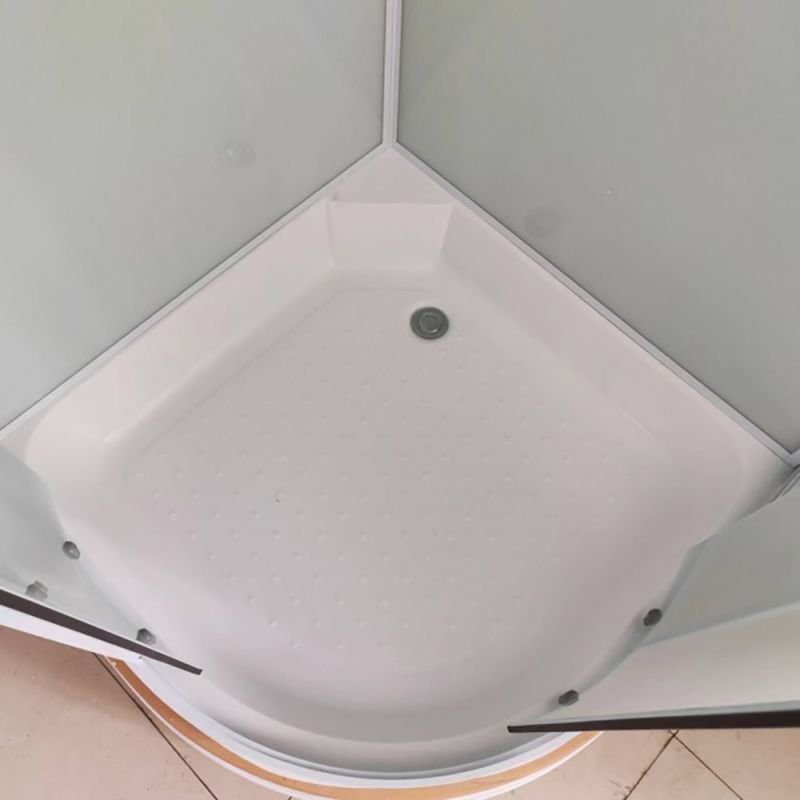 Душевая кабина Frank F400 М White 100х100, с полотенцедержателем, стекло матовое, профиль белый