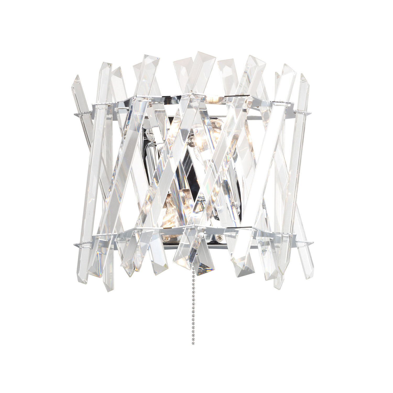 Бра Citilux Ингвар CL334421, арматура хром, плафоны хрусталь прозрачный