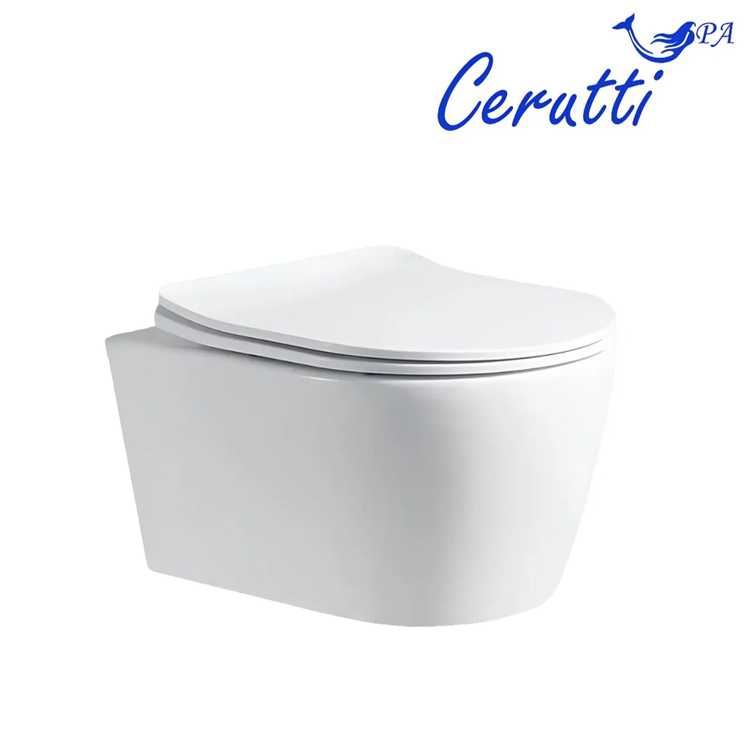 Унитаз CeruttiSPA Sella UF CT10362 подвесной, безободковый, с сиденьем микролифт, цвет белый