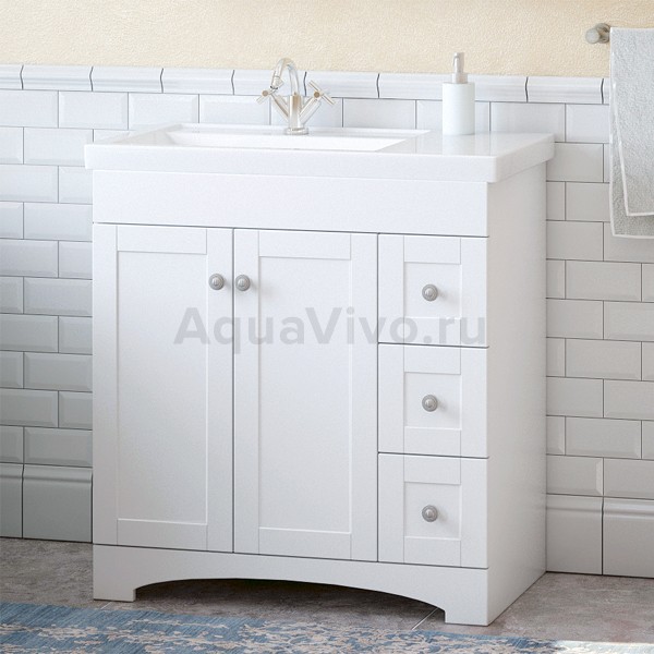 Мебель для ванной Corozo Техас 80, цвет белый - фото 1