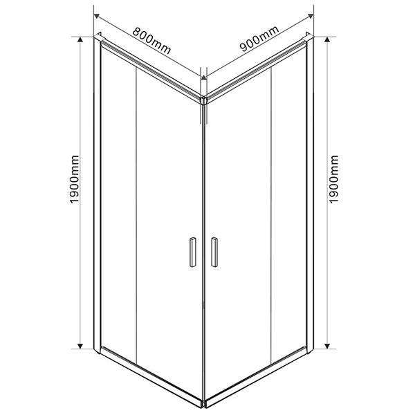 Душевой уголок Vincea Garda VSS-1G 90x80, стекло прозрачное, профиль черный - фото 1