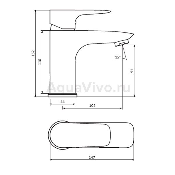 Смеситель RedBlu Origin Evo 2  780210000 для раковины - фото 1