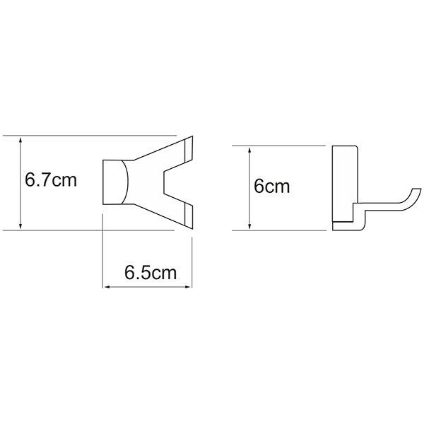 Крючок WasserKRAFT Leine K-5023DWHITE, двойной, цвет белый / хром