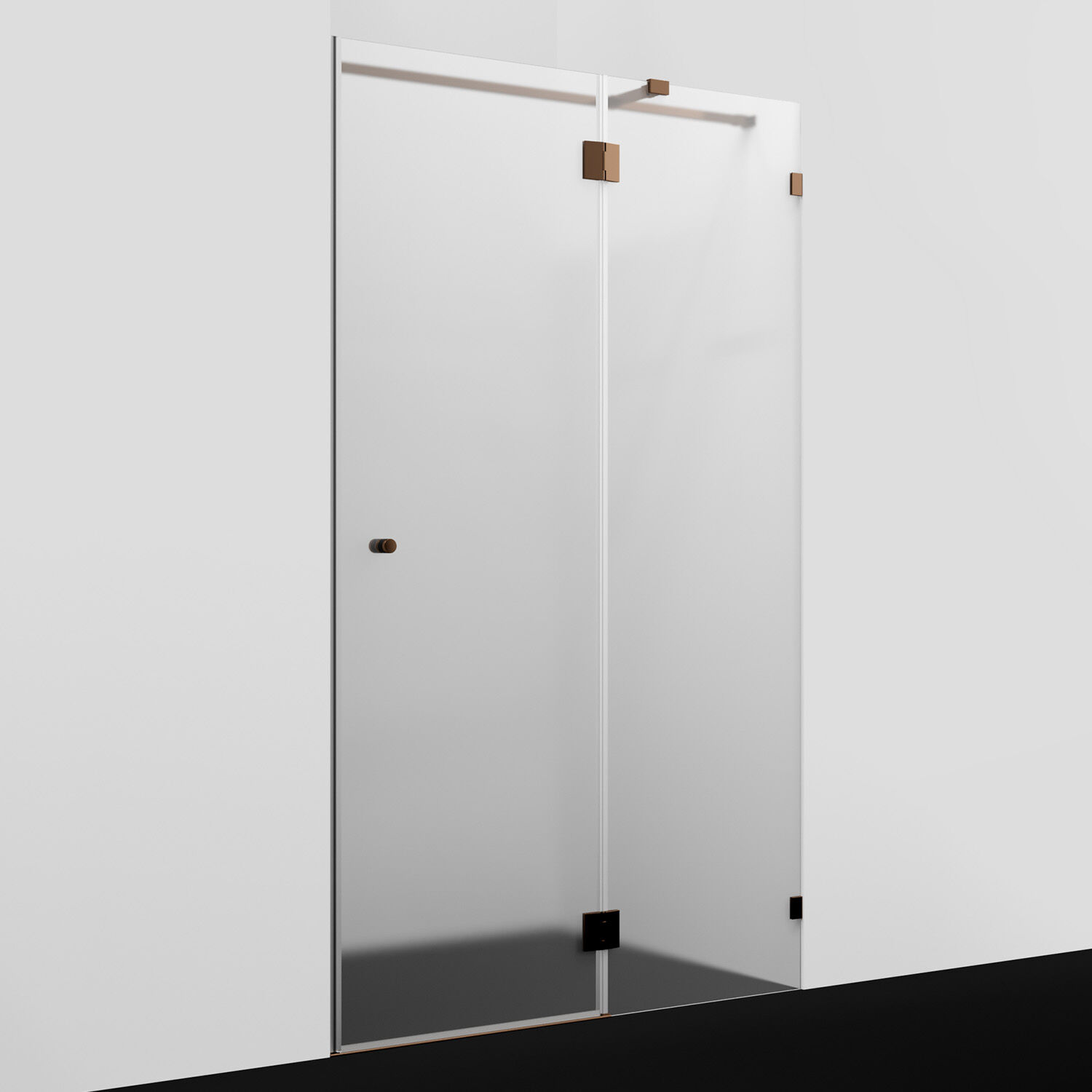 Душевая дверь WasserKRAFT Paar 88H05R-MG 120x200, правая, стекло матовое, профиль розовое золото