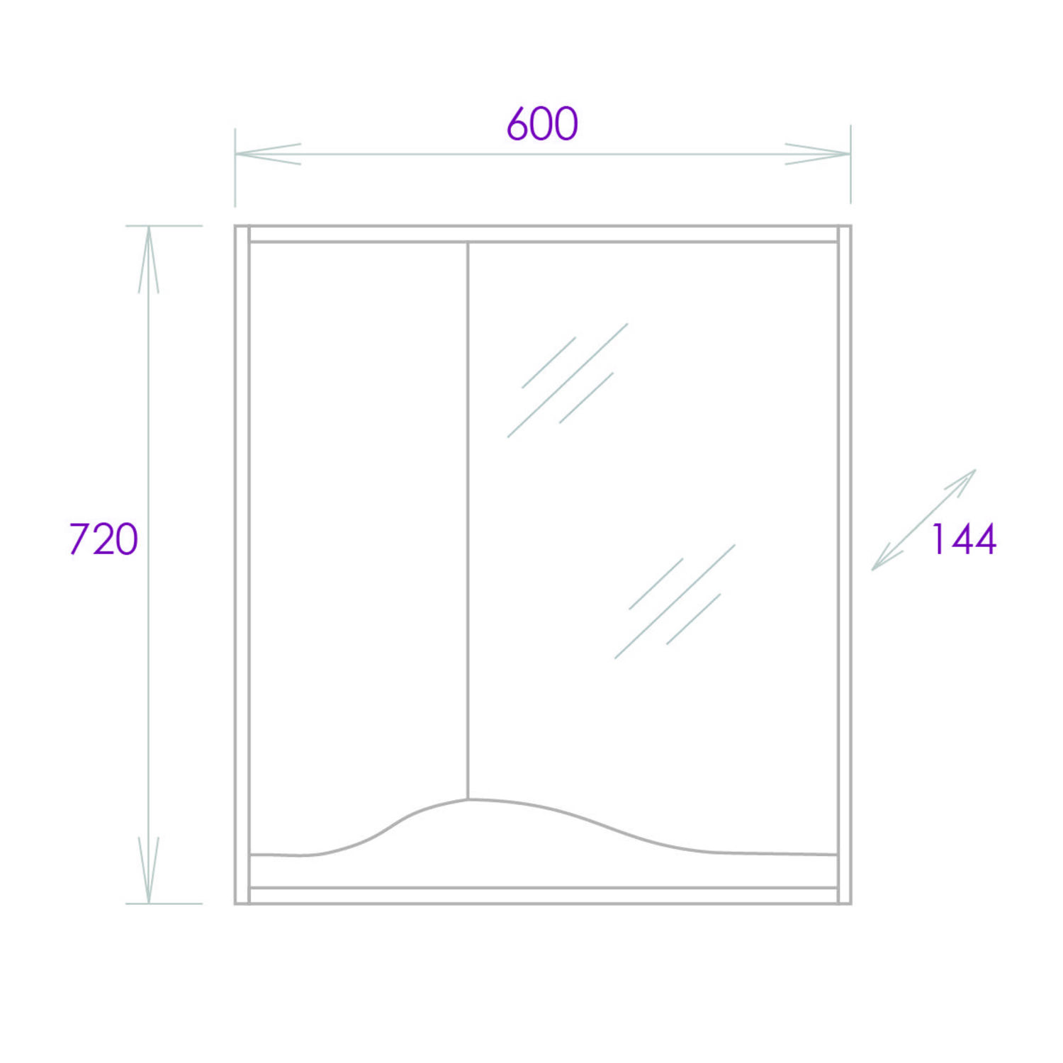 Мебель для ванной Оника Брендон 60, цвет бетон крем / камень светлый