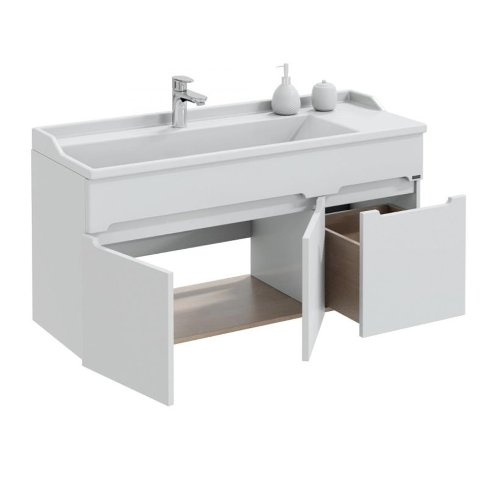 Тумба под раковину Санта Лондон 120 подвесная, цвет белый - фото 1