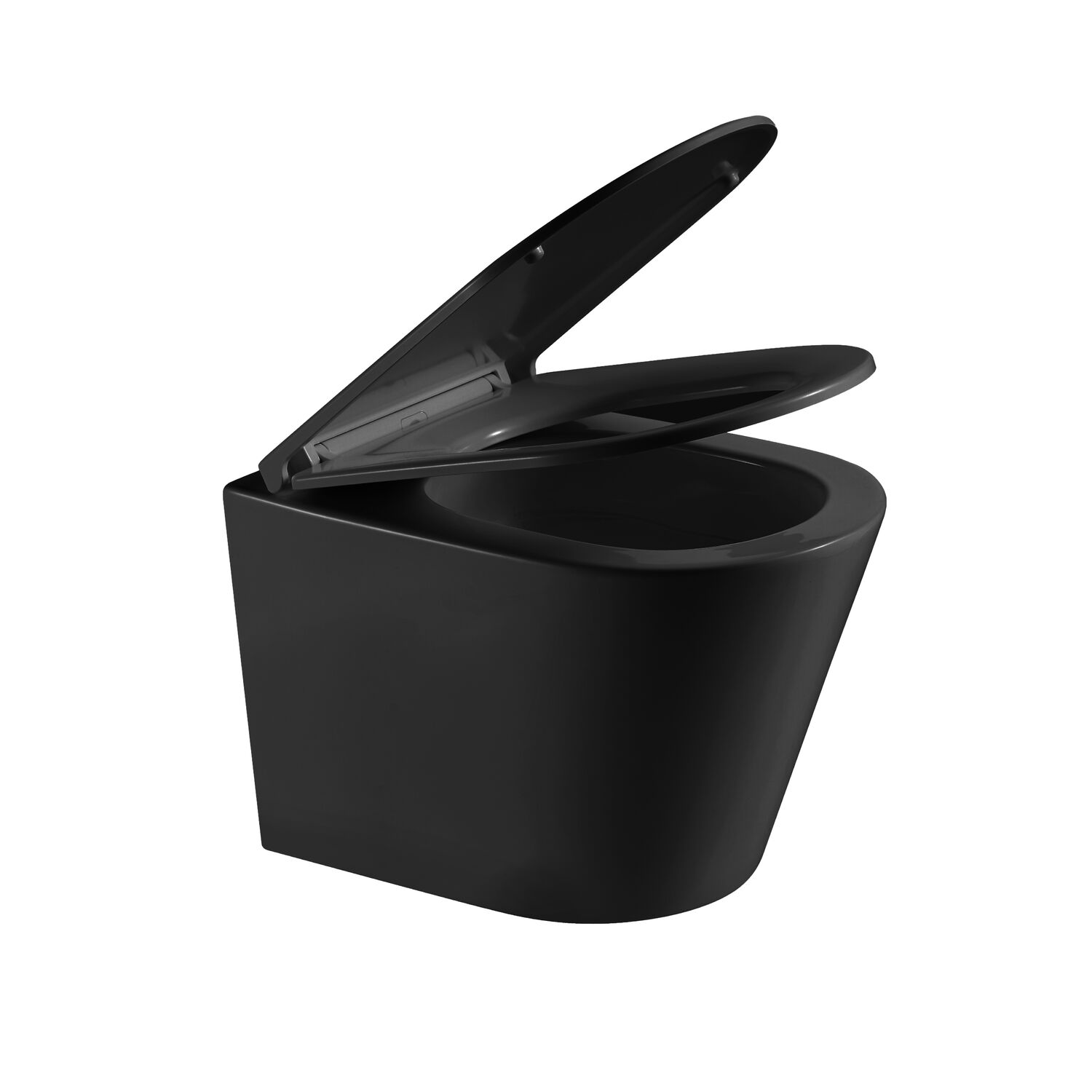 Унитаз Grossman Tornado GR-4478 BMSQ подвесной, безободковый, с сиденьем микролифт, цвет черный матовый - фото 1