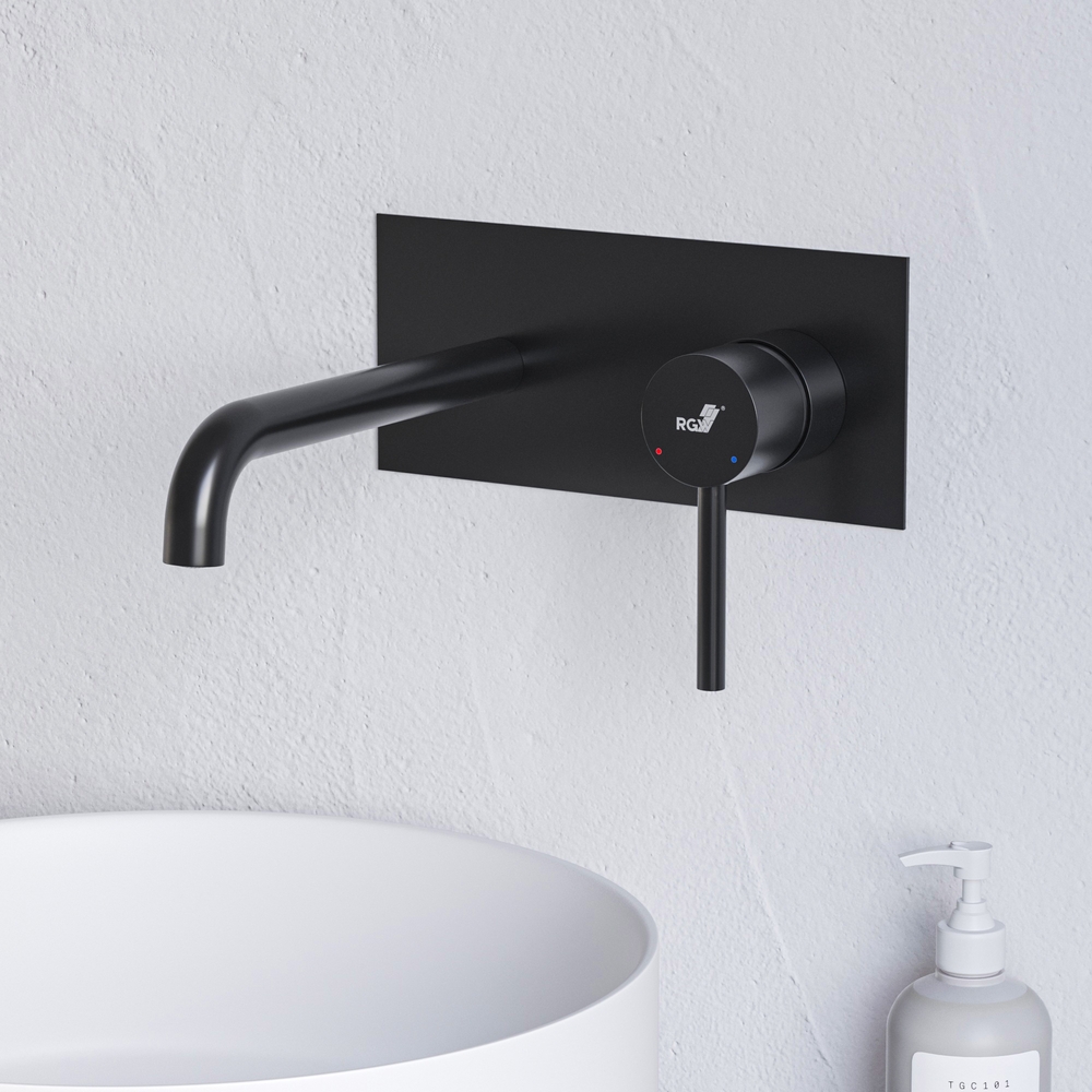 Смеситель RGW Shower Panels SP-45-11 B для раковины, встраиваемый, цвет черный - фото 1