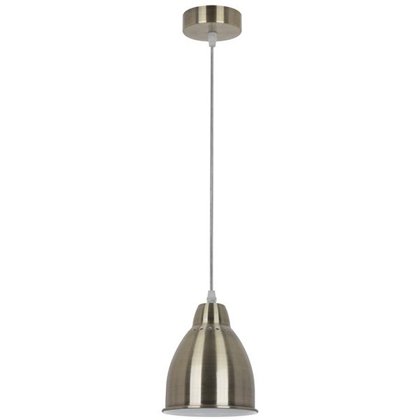 Подвесной светильник Arte Lamp Braccio A2054SP-1AB, арматура бронза, плафон металл бронзовый, 14х14 см