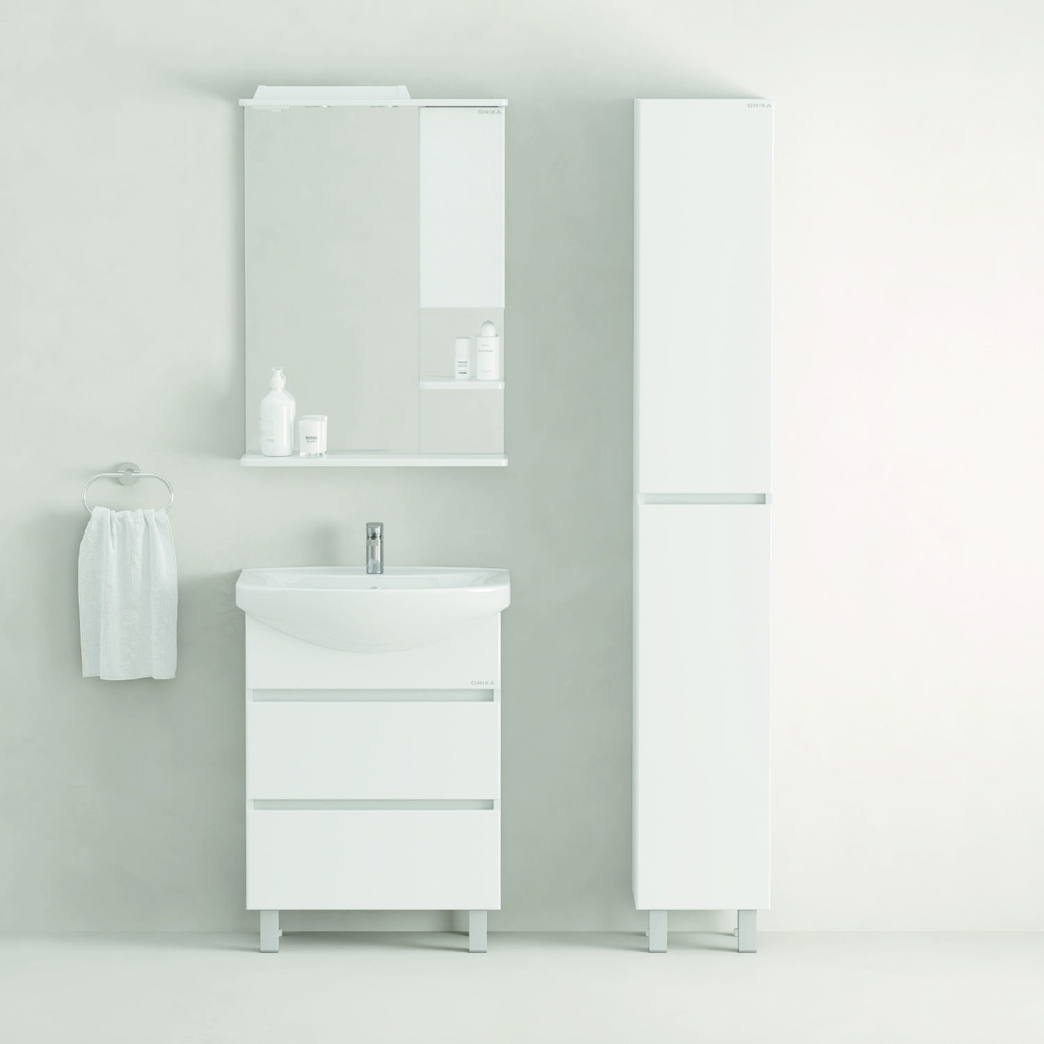 Шкаф-пенал Оника Элита 30 напольный, цвет белый - фото 1