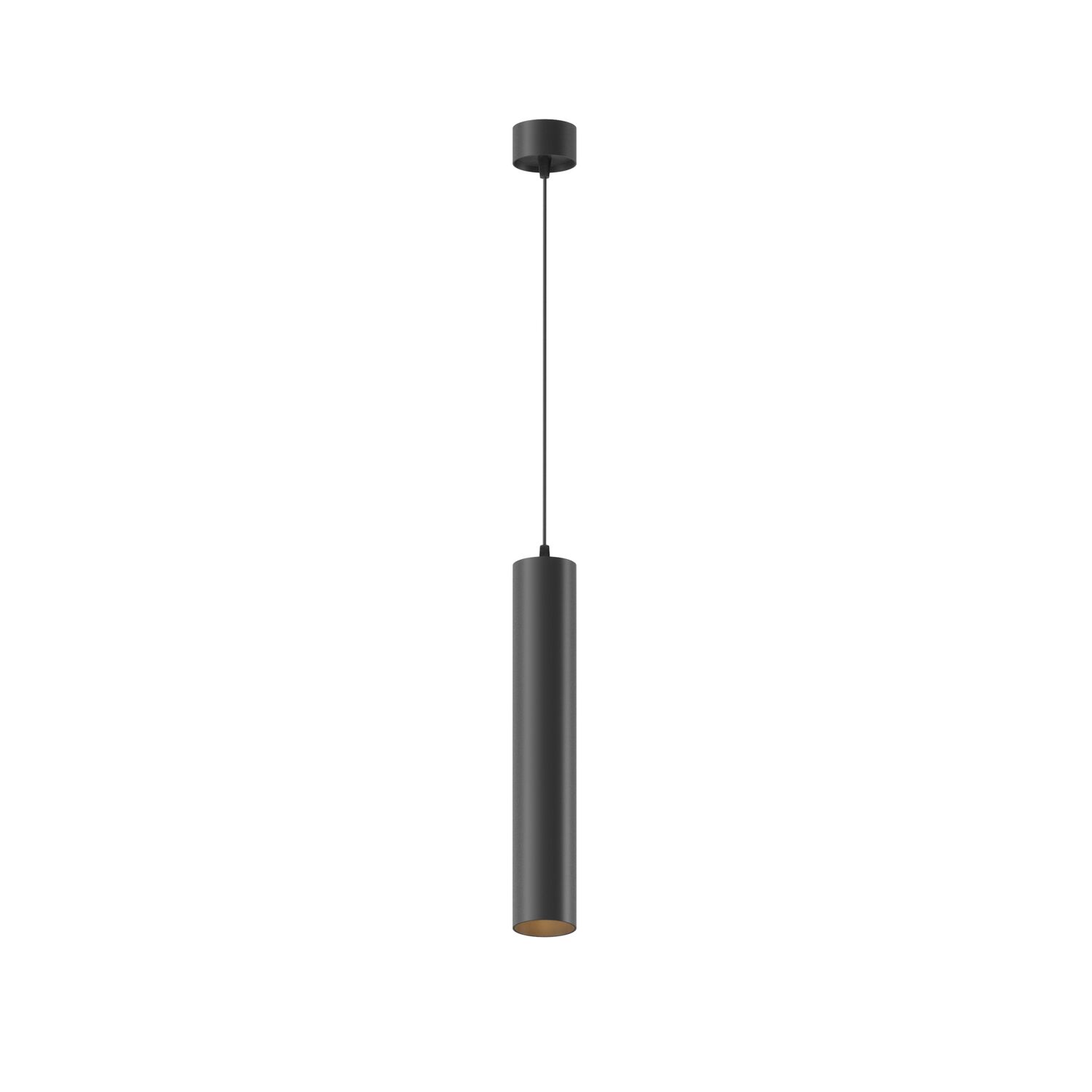 Подвесной светильник Maytoni Focus LED P072PL-L12B3K-1, арматура черная, профиль алюминий черный