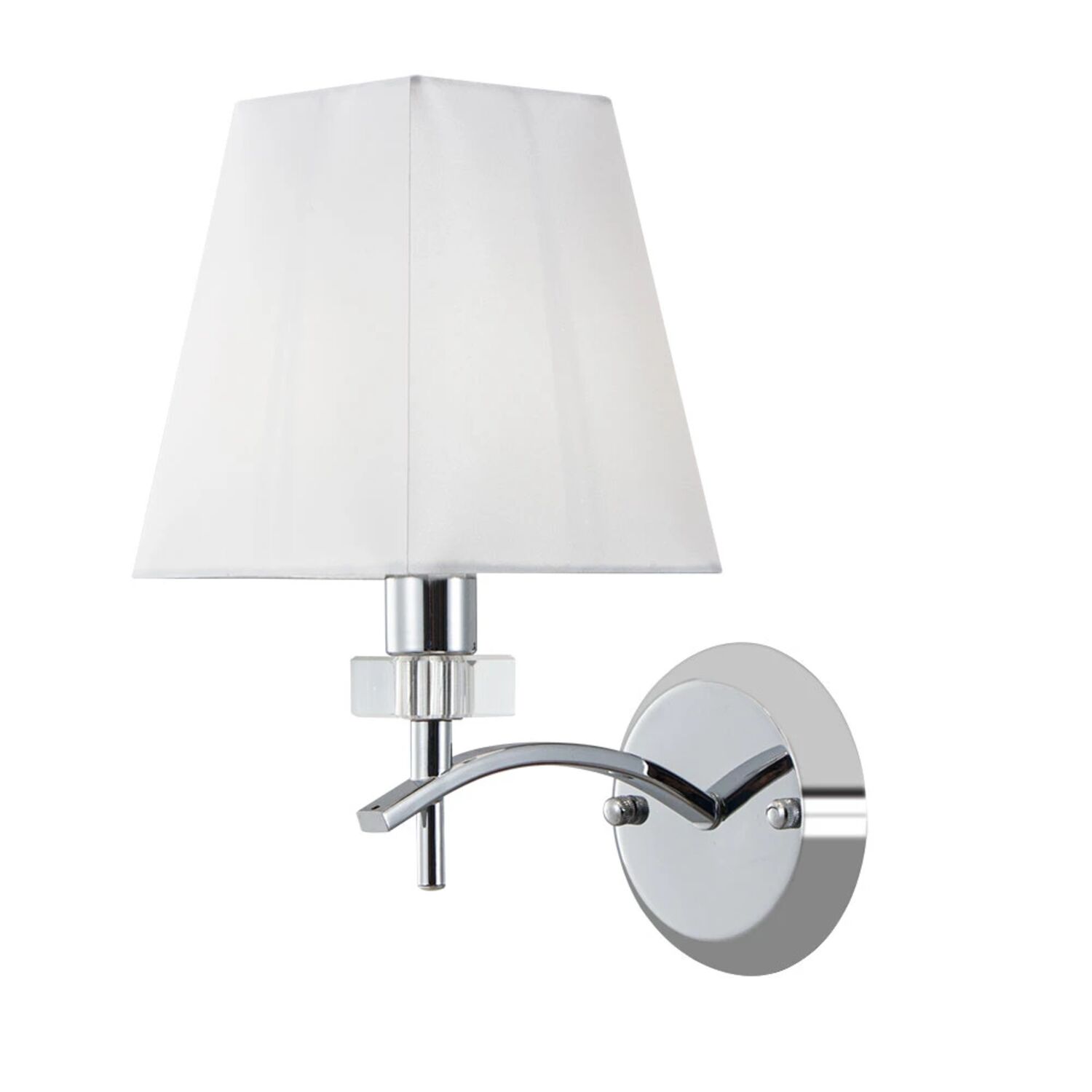 Бра Arte Lamp Kensington A4098AP-1CC, арматура хром, плафон ткань белая
