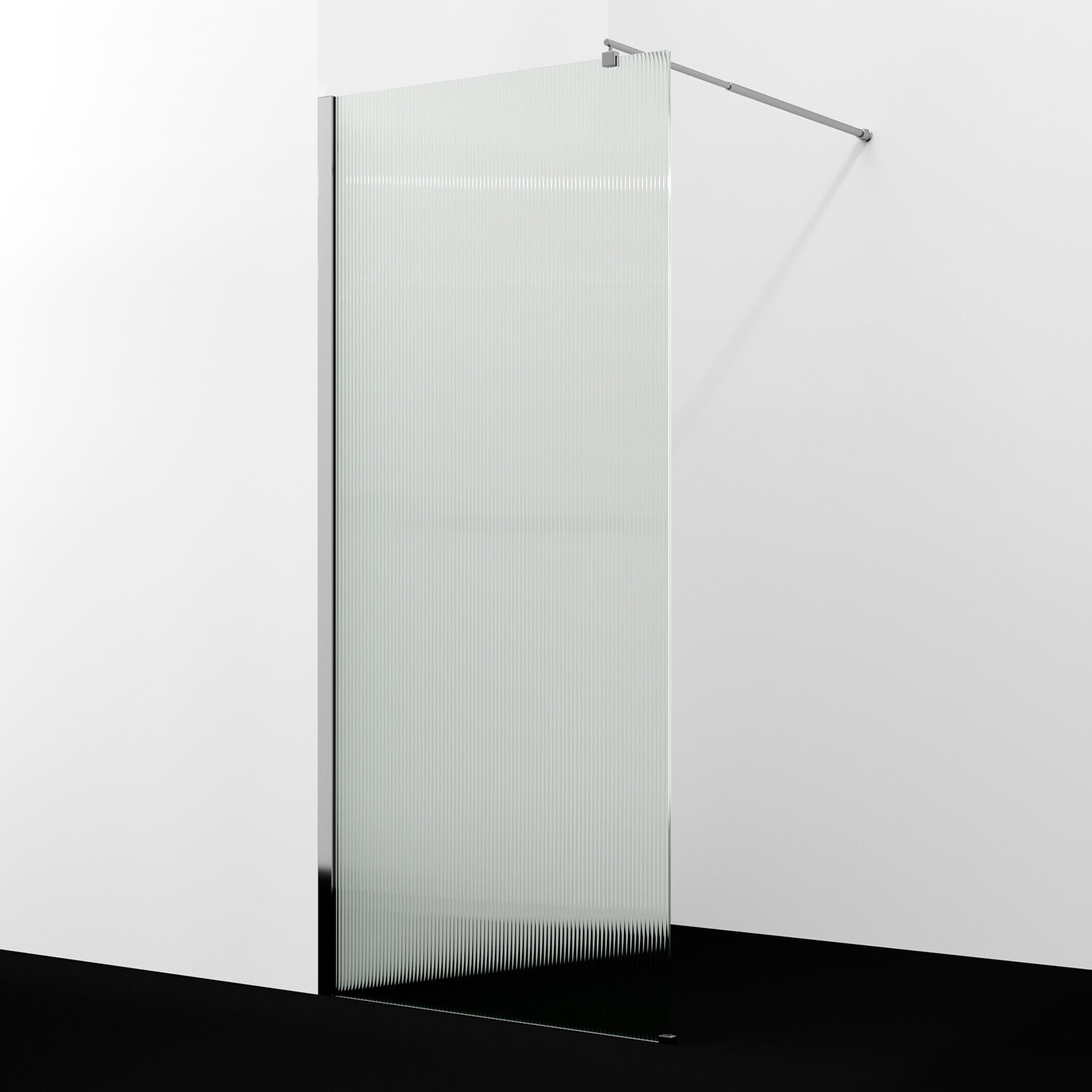 Душевая перегородка WasserKRAFT Rur 30W46-FL 110x200, стекло рифленое, профиль графит